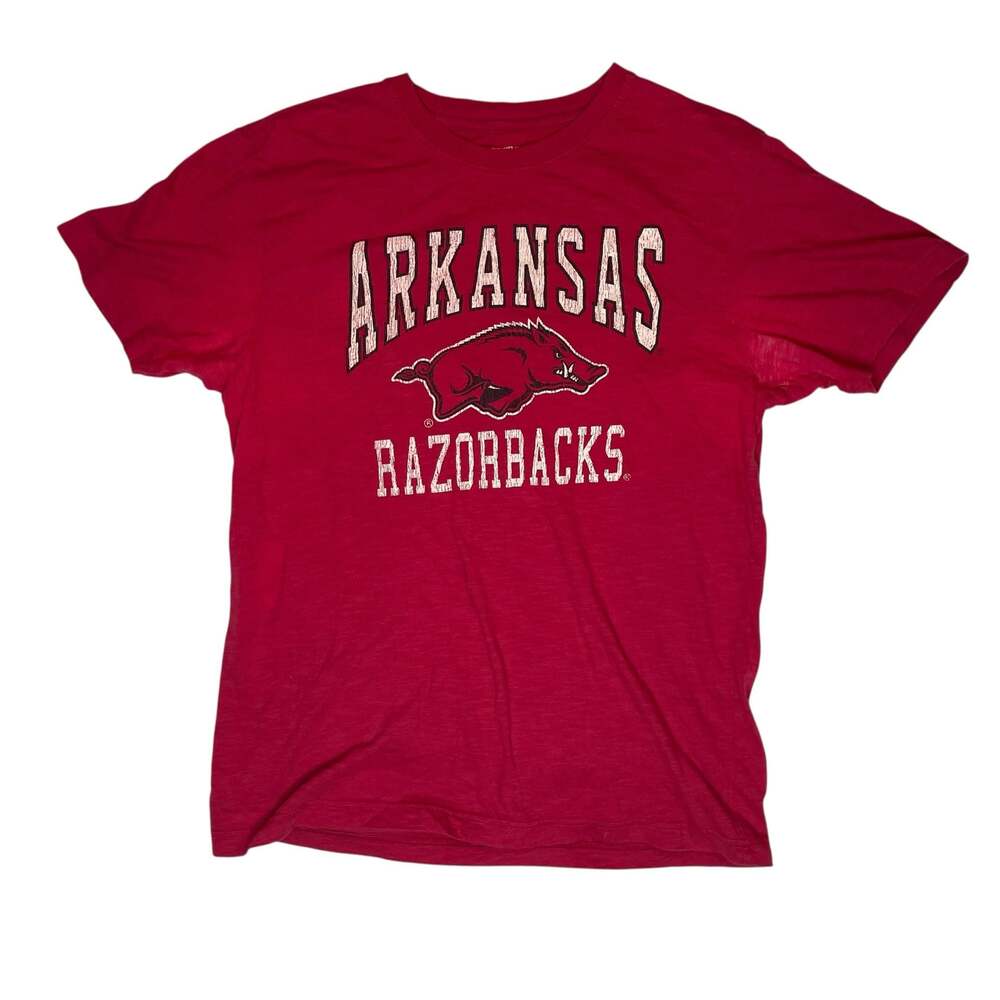 Arkansas Razorbacks T-Shirt Mens Large Red Colosseum Athletics NCAA